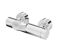 Schell thermostat de douche Vitus 016090699 CVD, fonctionnement sur batterie, chromé, raccord de douche au-dessus, désinfection thermique