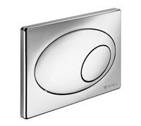 Schell Schell Plaque de commande WC 2-Mg chasse, commande ovale, chromée Quantité:1