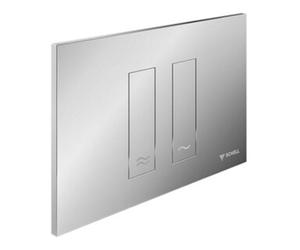 Schell Schell Plaque de commande WC MONTUS TOWER mat-chrome, commande avant ou arrière, pour chasse 2-Mg Quantité:1