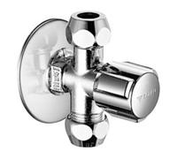 Schell Schell Robinet d'angle COMFORT G 1/2 AGxG 3/8 AG, avec 2 sorties, chromé Quantité:5