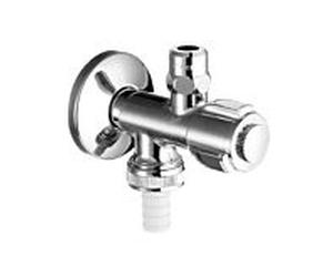 Schell Soupape à double angle de raccordement confort avec clapet anti-retour avec 038.370.699 ASAG 1/2 " chromé