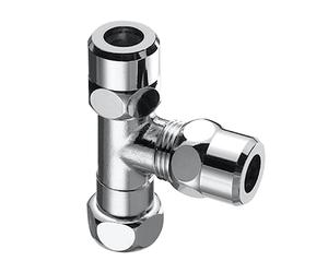 Schell Universal Té de raccordement avec raccord à compression et à pas de vis avec écrou libre, 041000699,