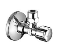 Schell Comfort vanne équerre 049170699 chromé, 1/2, avec ASAG et rosace coulissante