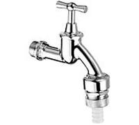 Schell vanne d'échappement 034410399 G 3/4 AG, chrome mat, poignée à bascule, combinaison de sécurité