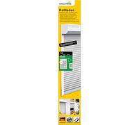 Schellenberg 20083 100 x 210 cm Kit Complet pour Portes à Monter boîte de Potence à 45° -Volets roulants extérieurs avec Rails de Guidage, blindés en Plastique, etc, Blanc