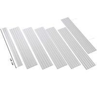 Schellenberg 20089 100 x 120 cm Gris, Lot de blindés en PVC Mini Acier de 40 mm, raccourcissant en Largeur, avec suspensions pour Volets roulants, Barre d'extrémité en Aluminium, Bouchon de butée