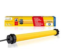 Schellenberg 20222 Moteur tubulaire Action de volet Roulant pour tube octogonal de 60 mm, pour une Surface jusqu'à 3 m², 15 Kg / 6 Nm, Jaune