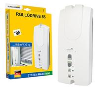 Schellenberg 22725 Rollodrive 55 Enrouleur de sangle électrique pour volet roulant, Force de traction 30 Kg, jusqu'à 5 m², pour sangle de 14 et 23 mm