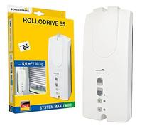 Schellenberg 22725 Rollodrive 55 Enrouleur de sangle électrique pour volet roulant, Force de traction 30 Kg, jusqu'à 5 m², pour sangle de 14 et 23 mm