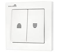 Schellenberg 23005 Interrupteur à double bascule pour volets roulants, commande encastrée, avec Cadre amovible blanc