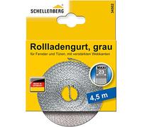 Schellenberg Sangle pour volet roulant 34502 – 23 mm, 4,5 m, Gris