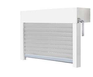 Schellenberg 39050 Kit de volet roulant pour fenêtre, système de volet roulant Mini PVC, 90 x 60 cm, blanc/gris, peut être raccourci en hauteur, largeur, avec isolation EPS et accessoires à monter