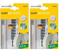 Schellenberg 44303 Gurtfix Kit de Réparation de la Sangle de Volet Roulant Largeur 14 mm en Gris (Lot de 2)