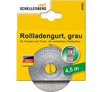 Schellenberg 44502 Sangle pour volet roulant, 14 mm, 4,5 m, Gris