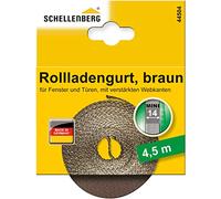 Schellenberg 44504 Sangle pour volet roulant, 14 mm, 4,5 m, Marron