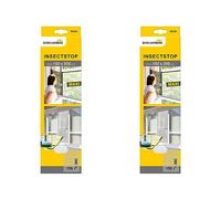 Schellenberg 50324 Moustiquaire fenêtre MAXI recoupable aux dimensions souhaitées, sans ruban adhésif de fixation, 150 x 300 cm, Blanc (Lot de 2)