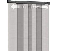 Schellenberg 50654 Rideau moustiquaire téléscopique pour portes à 3 lamelles, en fibre de verre, extensible, réglable, 130x250cm, Anthracite
