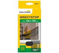 Schellenberg 50711 Moustiquaire fenêtre recoupable aux dimensions souhaitées, avec ruban auto-aggripant de fixation et cutter, 100 x 100 cm, Anthracite