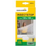 Schellenberg 50714 Moustiquaire fenêtre recoupable aux dimensions souhaitées, avec ruban auto-aggripant de fixation et cutter, 130 x 150 cm, Blanc