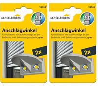 Schellenberg 52102 Support de butée de volet roulant, gris (Lot de 2)