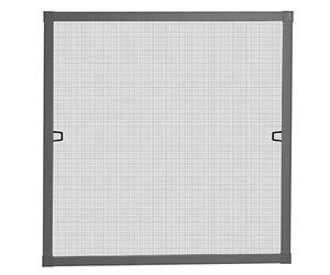 Schellenberg 70031 Moustiquaire fenêtre avec cadre en aluminium, sans perçage, recoupable aux dimensions souhaitées, 100 x 120 cm, anthracite