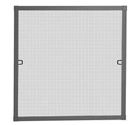 Schellenberg 70033 Moustiquaire fenêtre avec cadre en aluminium - sans perçage - recoupable aux dimensions souhaitées - 130 x 150 cm, anthracite
