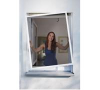 Schellenberg 70082 Moustiquaire fenêtre télescopique en fibre de verre avec cadre en aluminium extensible ajustable 100 x 120 cm