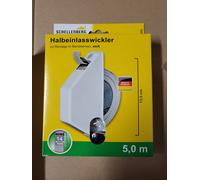 Schellenberg 50505 Mini Enrouleur de sangle, prise jusqu'à la moitié Blanc