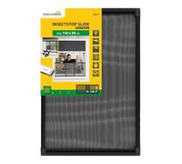Schellenberg Moustiquaire coulissante, 50 x 75-142 cm, anthracite, toile en aluminium, ajustable individuellement, montage sans outils, 50815