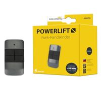 Schellenberg Powerlift émetteur radio portable 4 canaux pour motorisations de portes de garage et portails extérieurs, fréquence radio 433,92 MHz, portée 40 m en champ libre, pile incluse, 60870