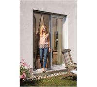 Schellenberg Rideau anti-moustiques avec aimants, protection contre les moustiques pour porte de balcon, 90 x 210 cm, anthracite, 50642