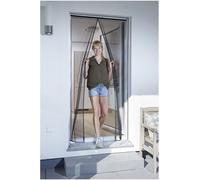 Schellenberg Rideau anti-moustiques avec aimants, protection contre les moustiques pour porte de balcon, 120 x 240 cm, anthracite, 50643
