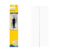 Schellenberg Rideau magnétique anti-insectes, 120 x 240 cm, blanc, bande Velcro incluse, avec lamelles en polyester, pour portes de balcon et de terrasse, ajustable individuellement, 50645