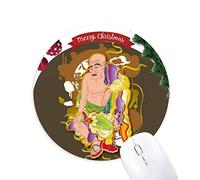 schéma 18 arhats religion bouddhiste tapis de souris en caoutchouc de sapin de noël