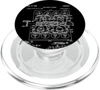 Schéma de Blueprint Vintage Engine Block - Graphique de Voiture pour Homme PopSockets PopGrip pour MagSafe