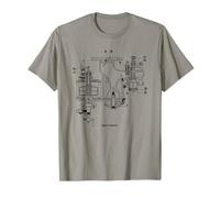 Schéma de carburateur vintage - Graphique moteur voiture et moto T-Shirt