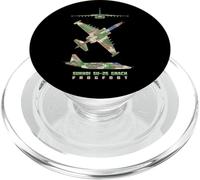 Schéma de l'avion à réaction Russe Sukhoi Su-25 Grach PopSockets PopGrip pour MagSafe