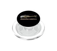 Schéma de l'hélicoptère Militaire français Alouette III PopSockets PopGrip pour MagSafe