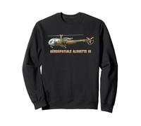 Schéma de l'hélicoptère Militaire français Alouette III Sweatshirt