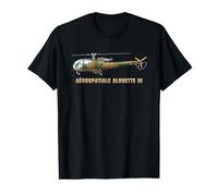 Schéma de l'hélicoptère Militaire français Alouette III T-Shirt Graphique avec Valeur