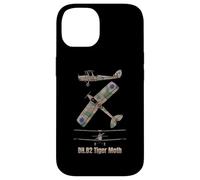 Schéma du biplan Britannique DH 82 Tiger Moth Coque pour iPhone 14
