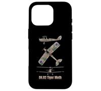 Schéma du biplan Britannique DH 82 Tiger Moth Coque pour iPhone 16 Pro