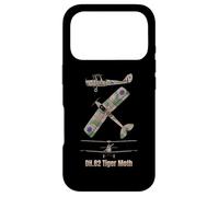 Schéma du biplan Britannique DH 82 Tiger Moth Coque pour iPhone 17 Pro