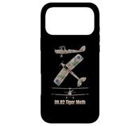 Schéma du biplan Britannique DH 82 Tiger Moth Coque pour iPhone 17 Pro Max