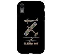 Schéma du biplan Britannique DH 82 Tiger Moth Coque pour iPhone XR
