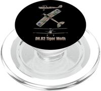 Schéma du biplan Britannique DH 82 Tiger Moth PopSockets PopGrip pour MagSafe
