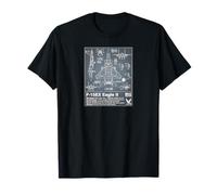 Schéma Technique du Plan F-15 Eagle II - Art aéronautique T-Shirt