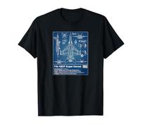 Schéma Technique du Plan F-18 - Graphique Artistique aéronautique T-Shirt