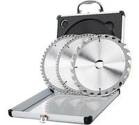 Scheppach 7901200715 Set de lames de scie HW Idéal pour couper des palettes en MDF, stratifié, bois tendre et dur, panneaux de particules, plastiques, aluminium et métaux non ferreux, 24/48/60 Z