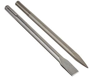 Scheppach 7907900001 de perçage et de marteau perforateur accessoires/plat + Burin pointu Kit, convient pour les dh1200 Max, diamètre 18 mm, L 350 mm